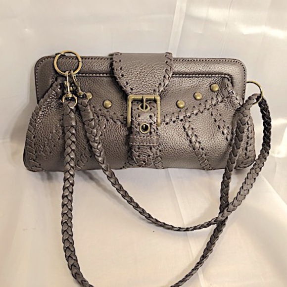 Isabella Fiore Handbags - ISABELLA FIORE BROWN LEATHER SHOULDER PURSE